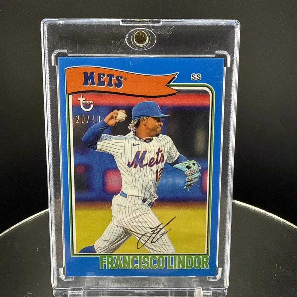 2023 Topps Brooklyn Collection Francisco Lindor New York Mets Blue /40